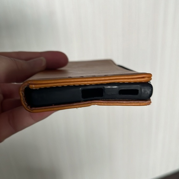 Sony Xperia XA1 Wallet Case, card holder, magnetic close, brown, camel brown - Picture 7 of 13